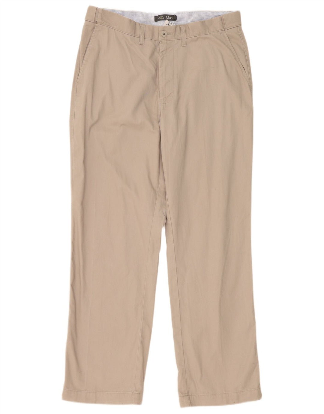 Marks & Spencer Ανδρικό ίσιο παντελόνι Chino W36 L31 Grey Polyester