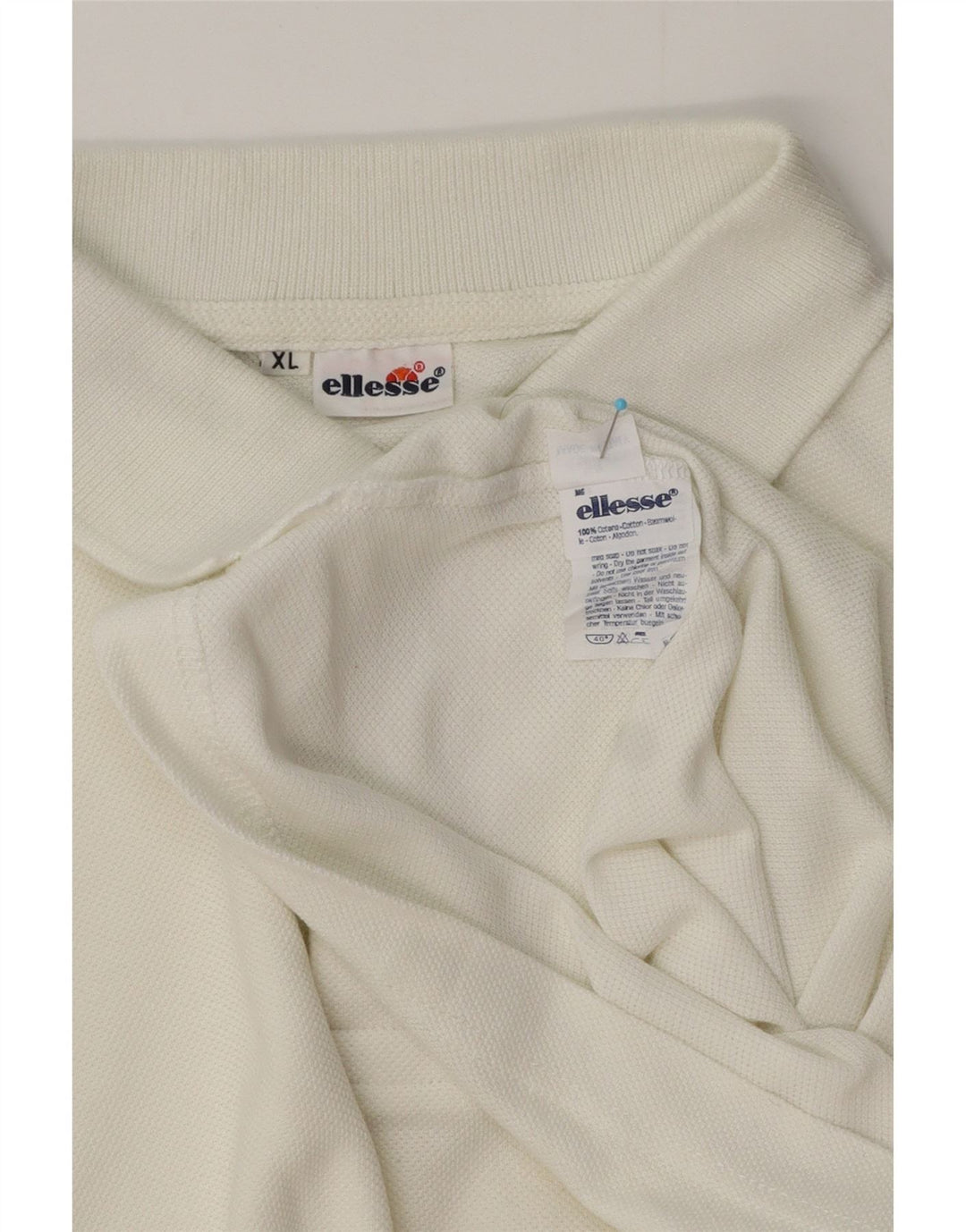 Ellesse Ανδρικό Πόλο Μπλουζάκι XL Λευκό βαμβακερό