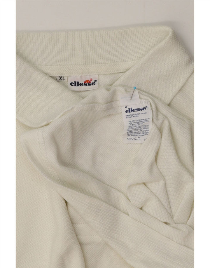 Ellesse Ανδρικό Πόλο Μπλουζάκι XL Λευκό βαμβακερό