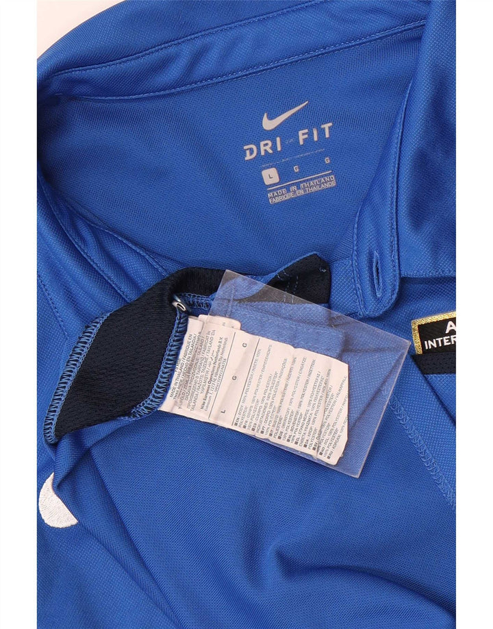 Ανδρικό μπλουζάκι πόλο Calcio Graphic Nike με μεγάλο μπλε χρώμα από πολυεστέρα
