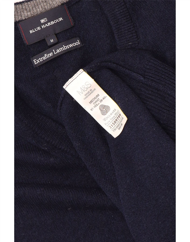 MARKS & SPENCER Ανδρικό Μπλε Γιλέκο Harbor Tank Top Medium Navy Blue Wool