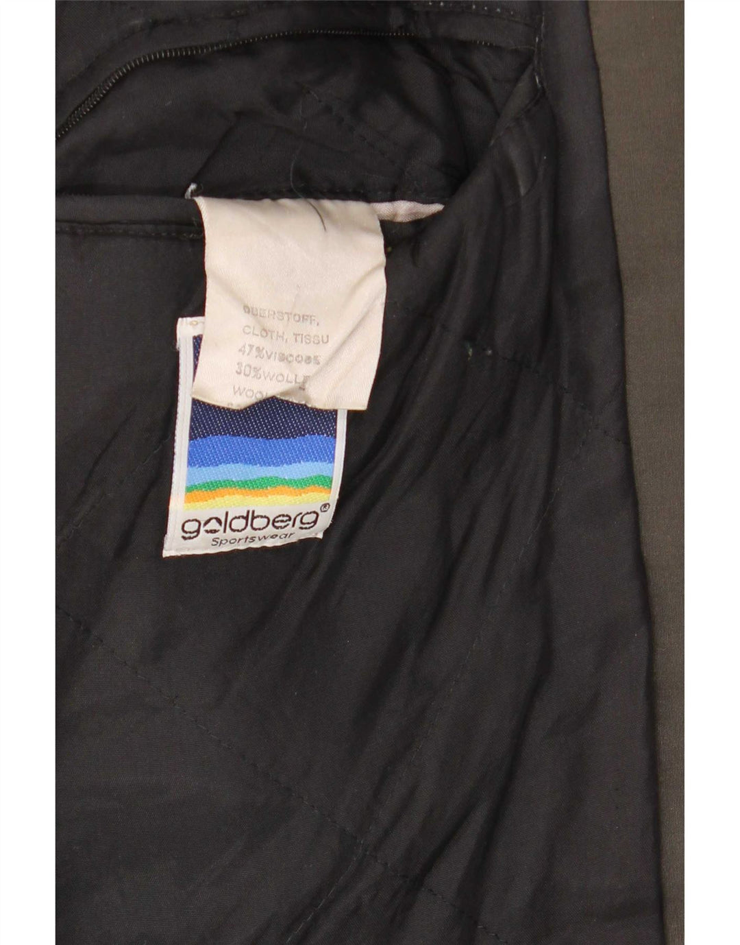 Vintage Ανδρικό Loose Fit Bomber Jacket IT 48 Medium Grey Colorblock Viscose