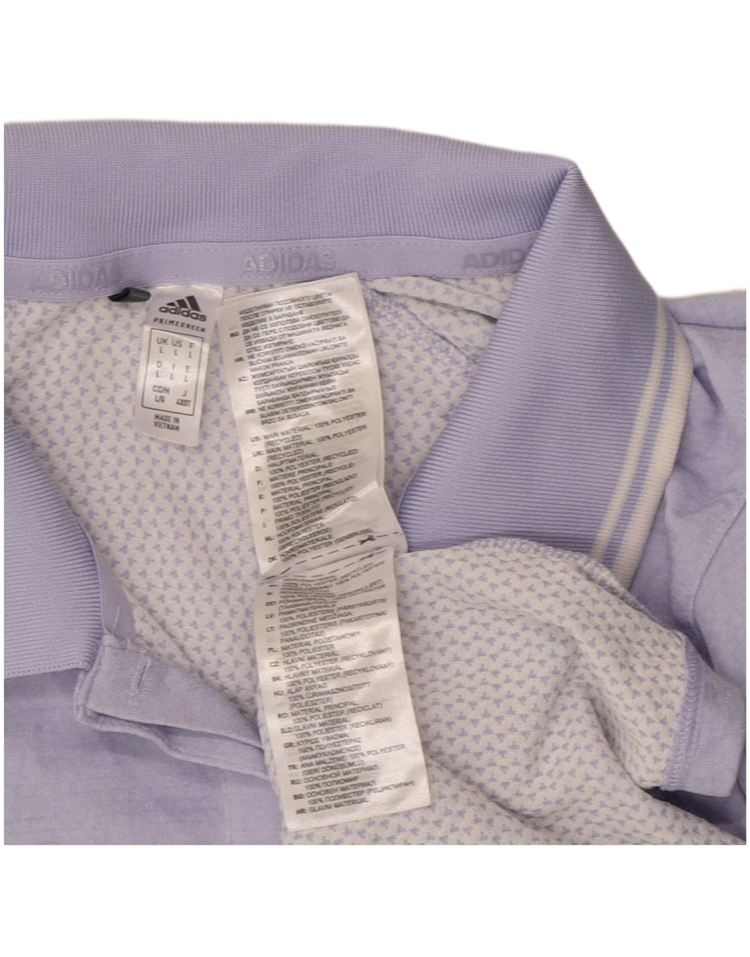 Γυναικείο μπλουζάκι πόλο ADIDAS UK 14 Μεγάλο Μωβ Πολυεστέρας