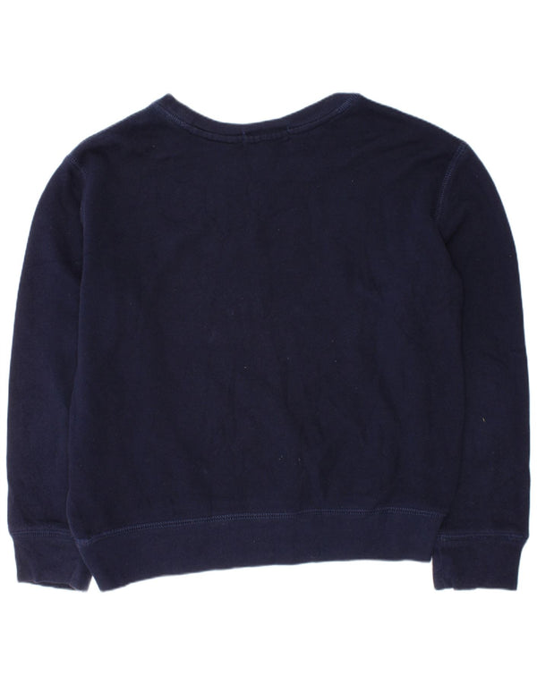 Polo Ralph Lauren Boys Sweatshirt Jumper 7-8 ετών Small Navy Blue Cotton