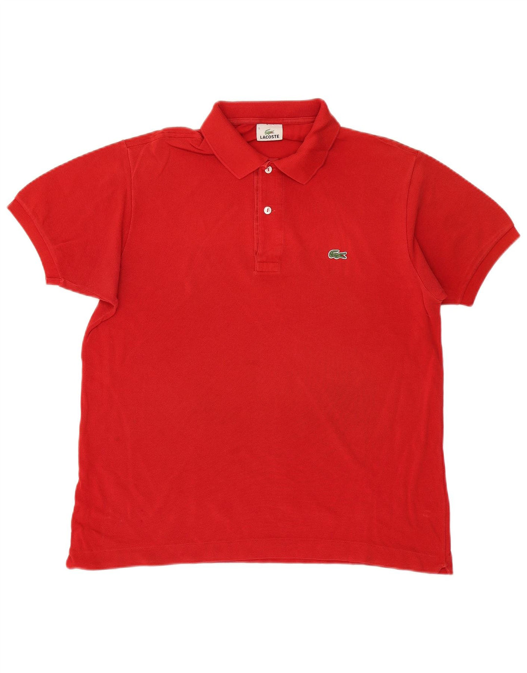 Ανδρικό μπλουζάκι πόλο LACOSTE Νούμερο 5 Μεγάλο κόκκινο βαμβακερό
