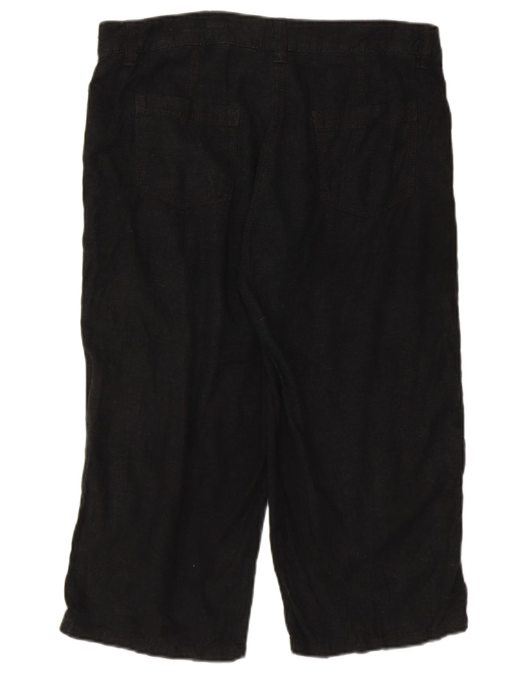 Marks & Spencer Γυναικείο Παντελόνι Capri UK 12 Medium W32 Μαύρο λινό
