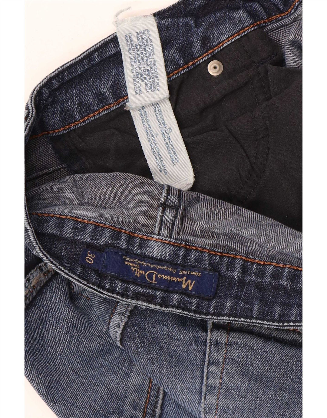 Massimo Dutti Γυναικείο Slim Jeans W30 L32 Μπλε βαμβακερό