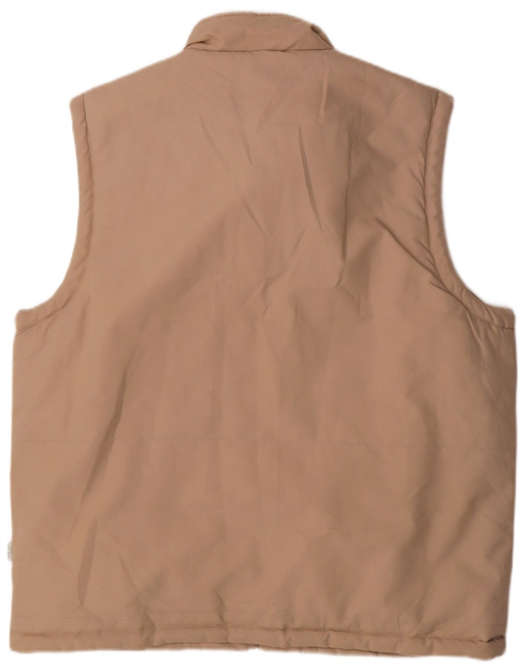 Vintage Mens Utility Gilet UK 42 XL Beige Polyester