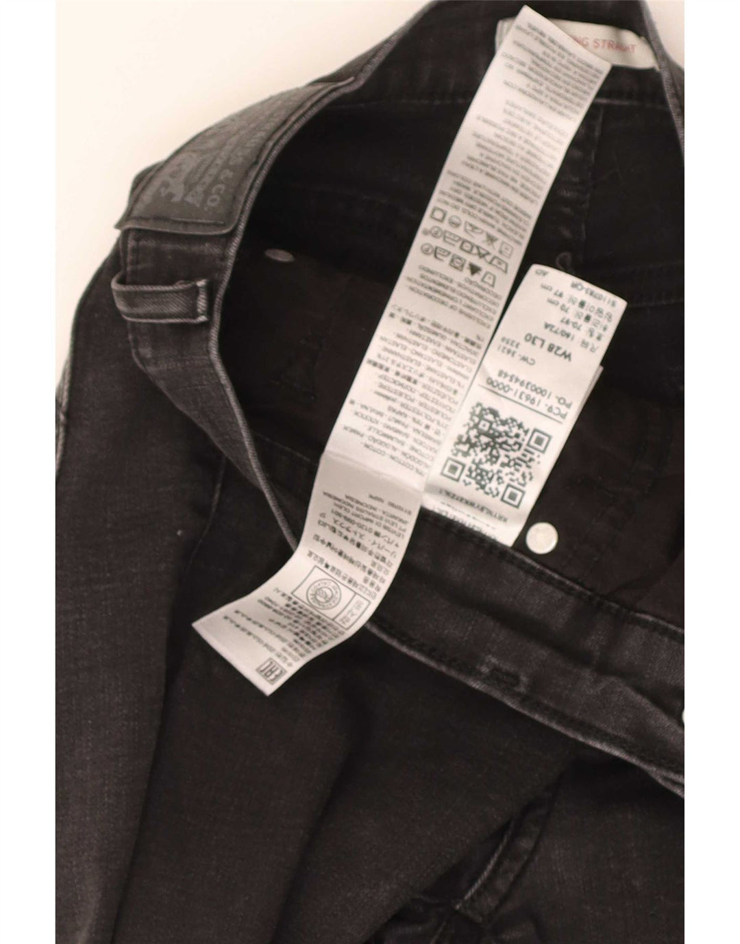 Levi's Womens 314 Shaping Straight Jeans W28 L30 Μαύρο βαμβακερό