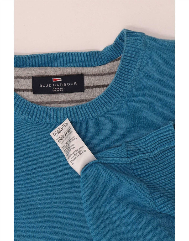 Ανδρικό πουλόβερ Marks & Spencer Blue Harbour Crew Neck Jumper XL Cotton