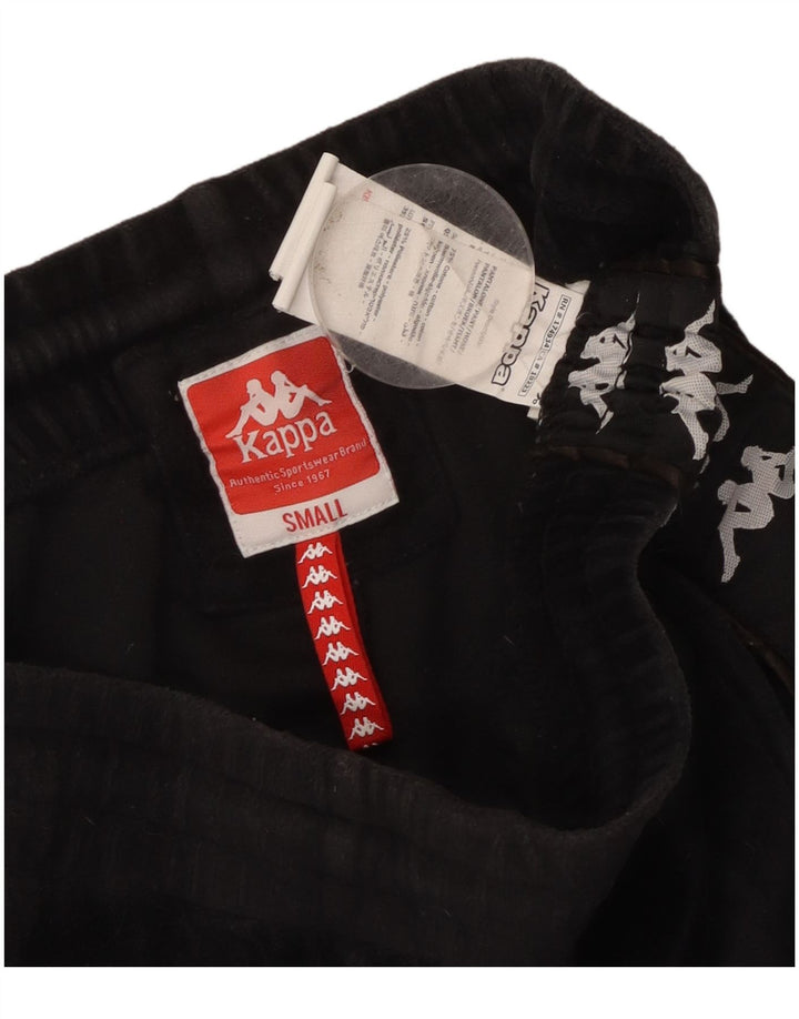 Kappa Γυναικεία Γραφική Αθλητική Παντελόνα UK 10 Small Black Cotton