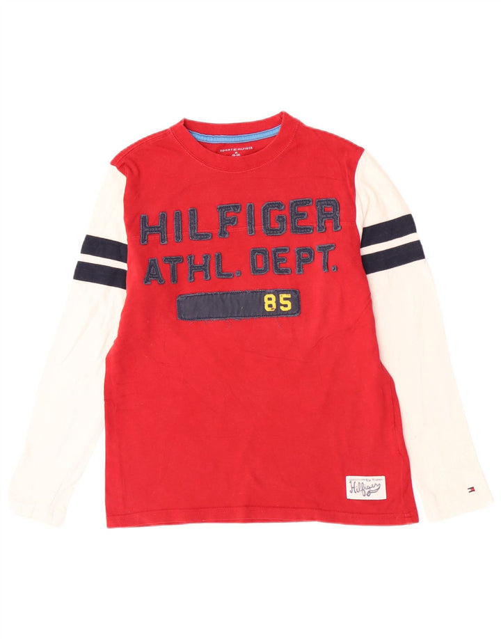 Tommy Hilfiger Boys Graphic Top Μακρύ μανίκι 8-9 ετών Μεσαίο κόκκινο