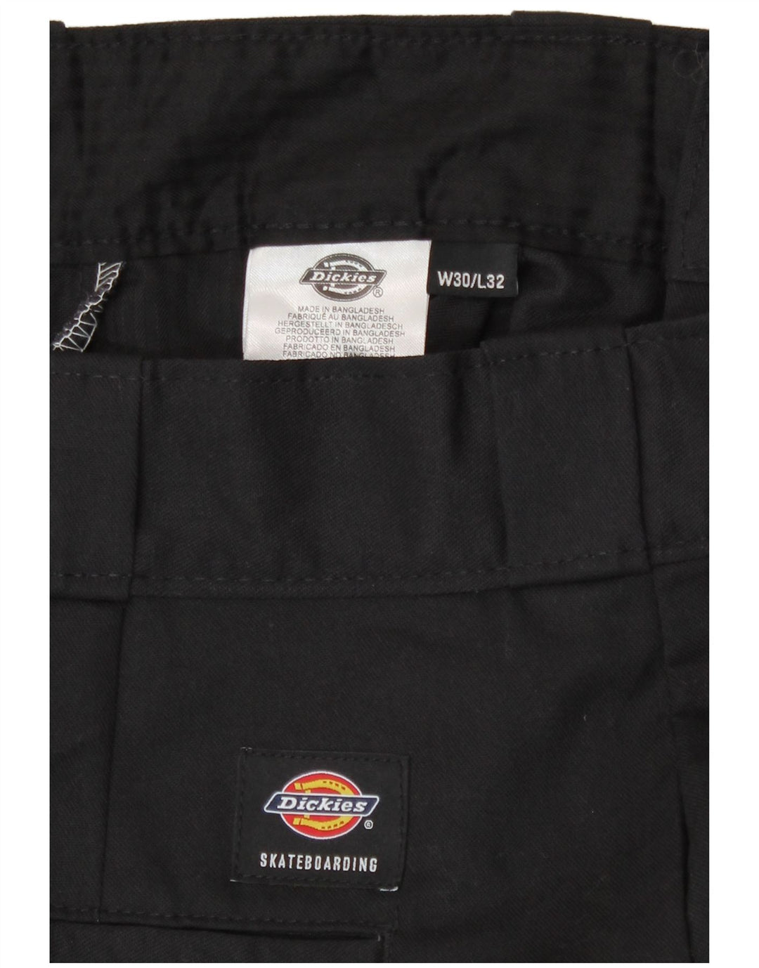 Ανδρικό ίσιο παντελόνι Cargo Dickies W30 L32 Μαύρο πολυεστέρα