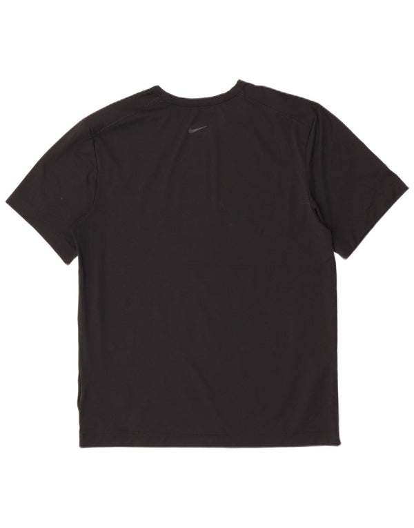 Ανδρικό γραφικό μπλουζάκι Nike Dri Fit, μεσαίο μαύρο πολυεστέρα