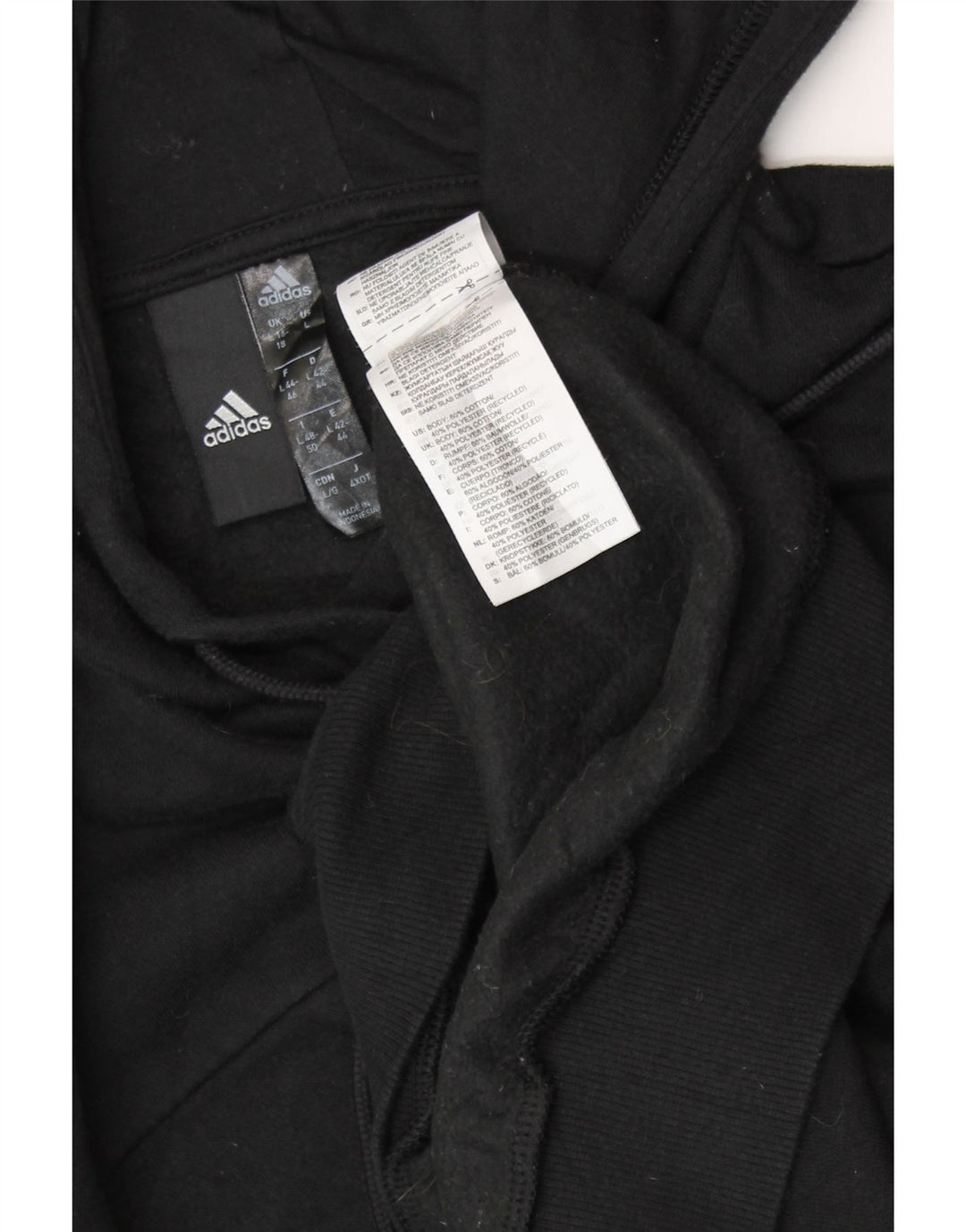 ADIDAS Γυναικείο Hoodie Jumper UK 16/18 μεγάλο βαμβακερό