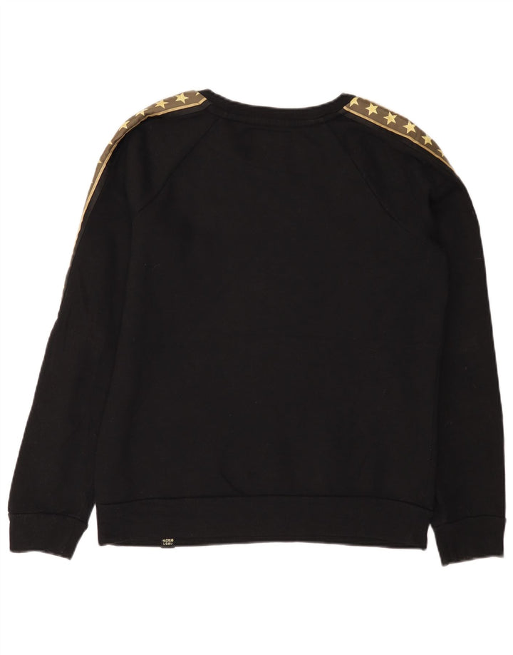 Γυναικεία γραφική φούτερ Superdry Jumper UK 12 μεσαίο μαύρο βαμβακερό