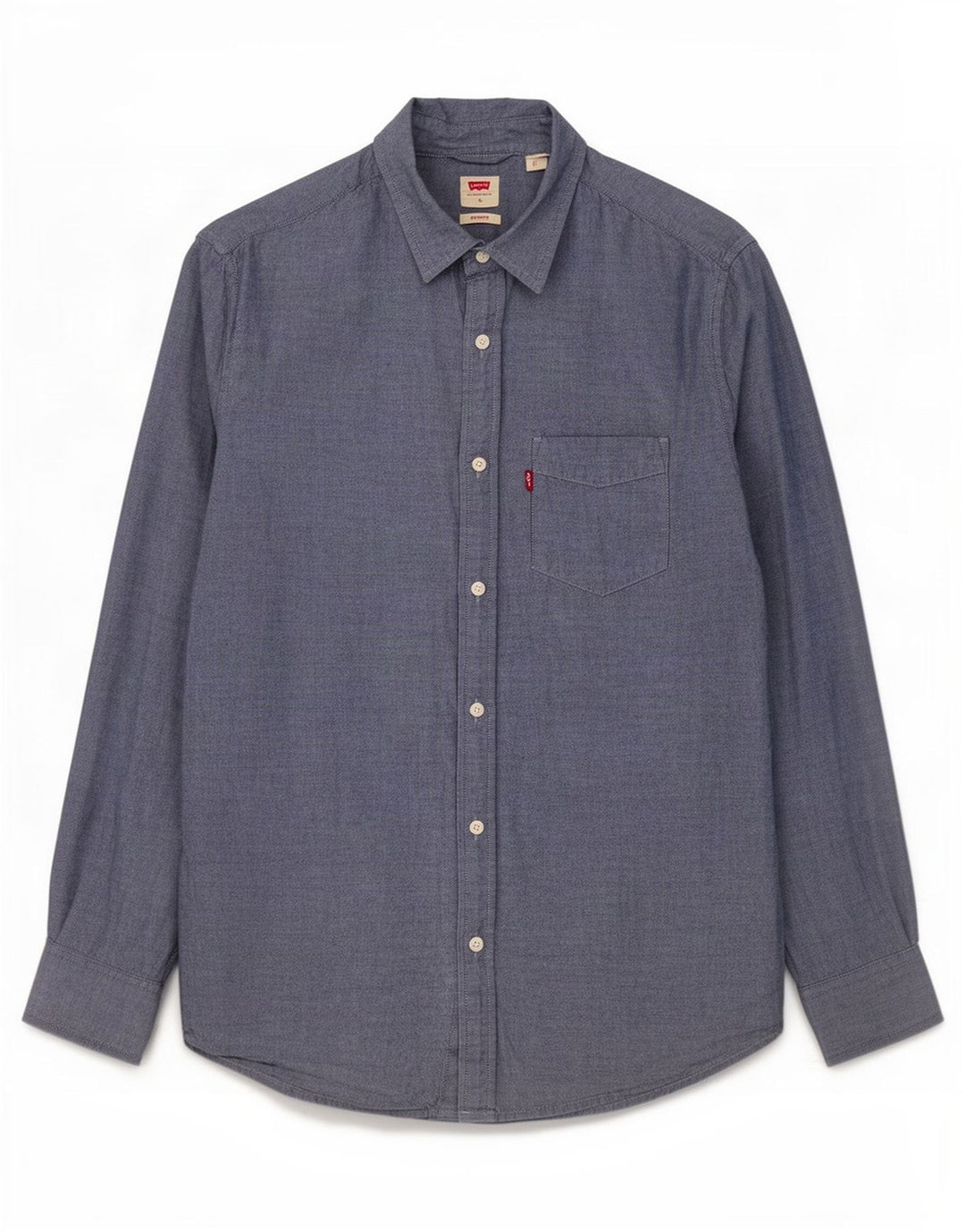 Ανδρικό πουκάμισο Levi's Standard Fit Large Navy Blue από βαμβάκι