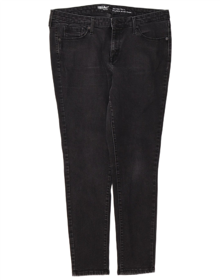 MOSSIMO Γυναικεία Power Stretch Skinny Jeans US 14 Large W32 L29 Μαύρο