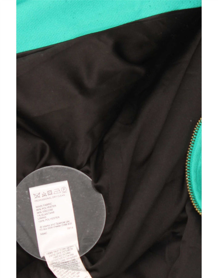 Marks & Spencer Γυναικείο πανωφόρι με φερμουάρ UK 12 μεσαίο πράσινο πολυεστέρας