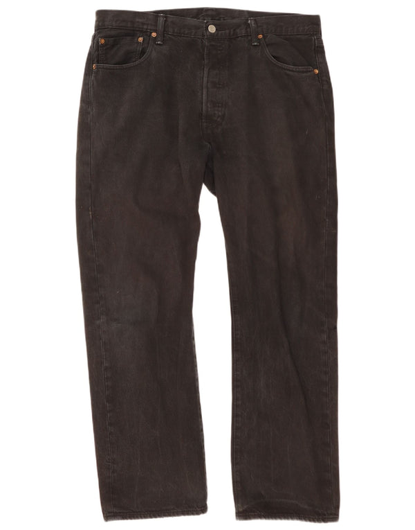 Levi's Mens 501 Straight Jeans W36 L30 Μαύρο βαμβακερό