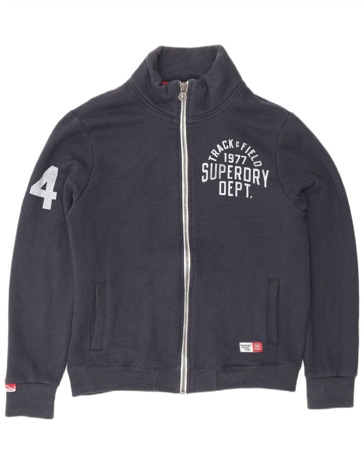 SUPERDRY Ανδρική φόρμα γραφικής φόρμας στίβου Top Jacket Large Navy Blue