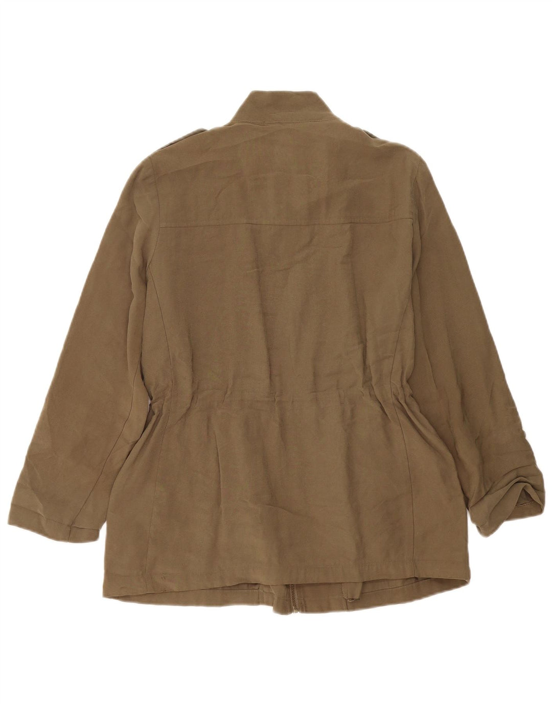 Zara Γυναικείο Military Jacket UK 14 Medium Khaki Viscose
