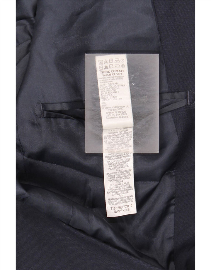Marks & Spencer Ανδρικό Regular Fit Blazer Μπουφάν UK 36 Small Navy Blue
