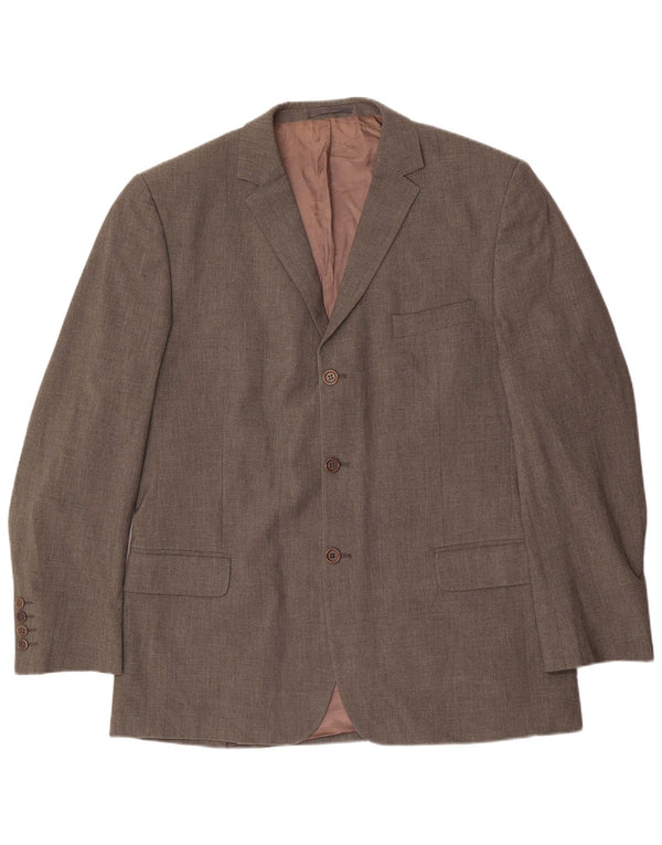 Massimo Dutti Ανδρικό σακάκι με 3 κουμπιά σακάκι UK 46 XL καφέ πολυεστέρας