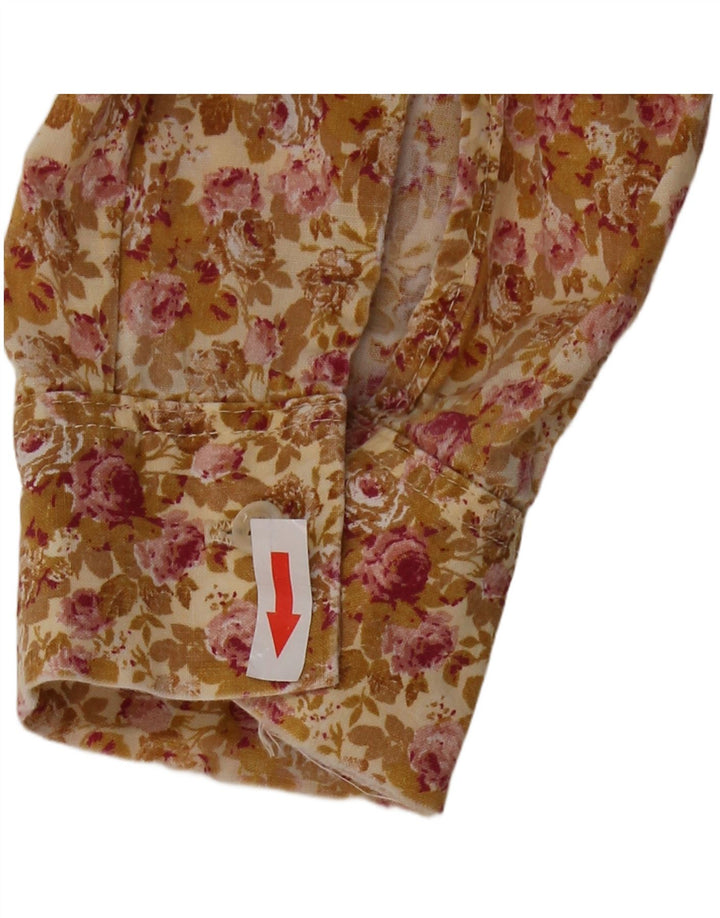 Vintage Ανδρικό πουκάμισο Μεσαίο Πράσινο Floral