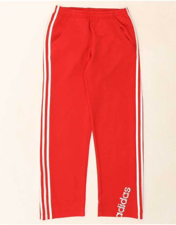 ADIDAS Boys Graphic Tracksuit Trousers 13-14 Years  Red Polyester Vintage Adidas and Second-Hand Adidas from Messina Hembry 