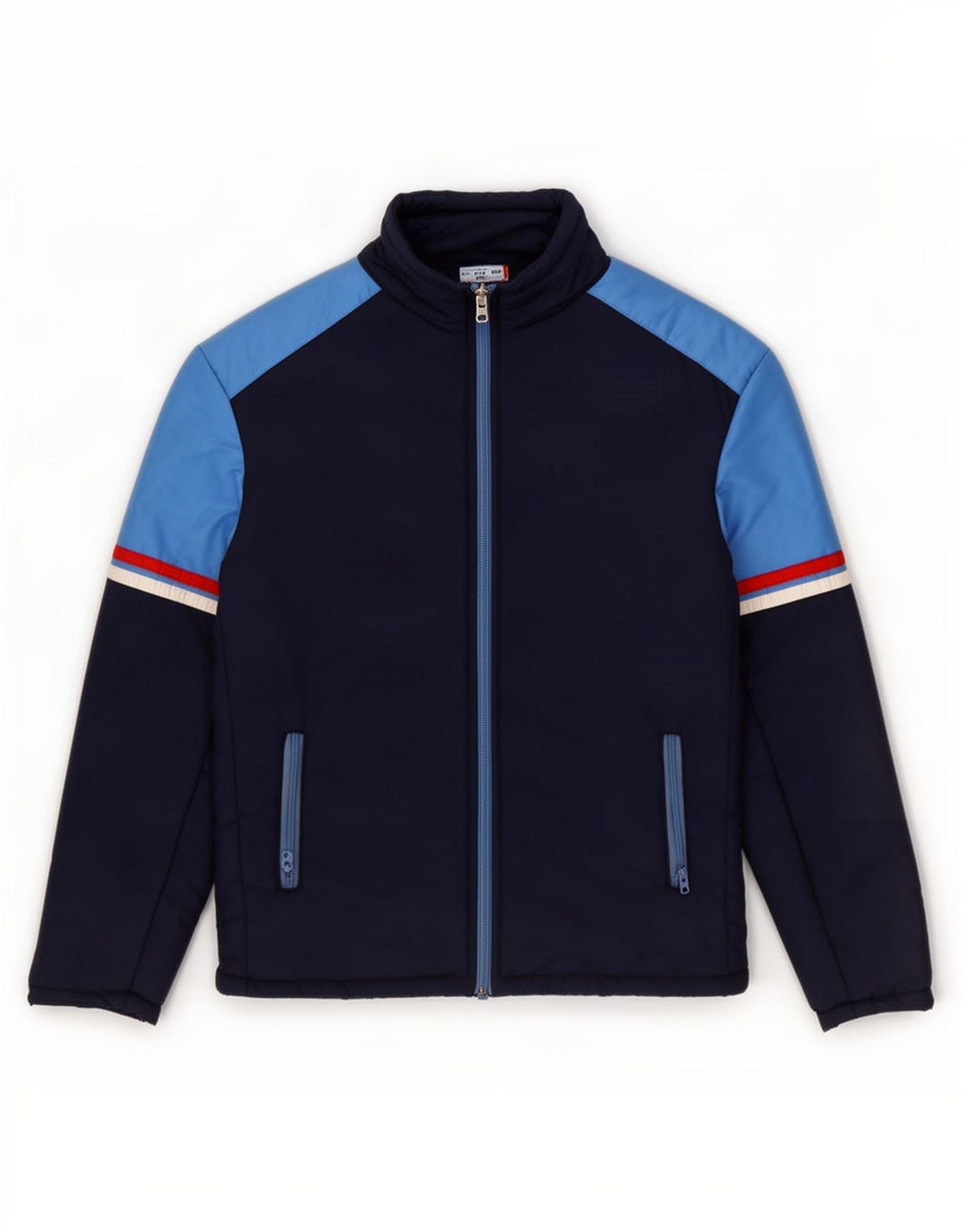 MARILENA Ανδρικό μπουφάν με επένδυση UK 38 Medium Navy Blue Colorblock Πολυαμίδιο