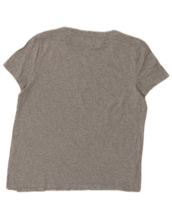 Γυναικείο γραφικό μπλουζάκι Tommy Hilfiger Top UK 14 Βαμβακερό μεσαίο γκρι