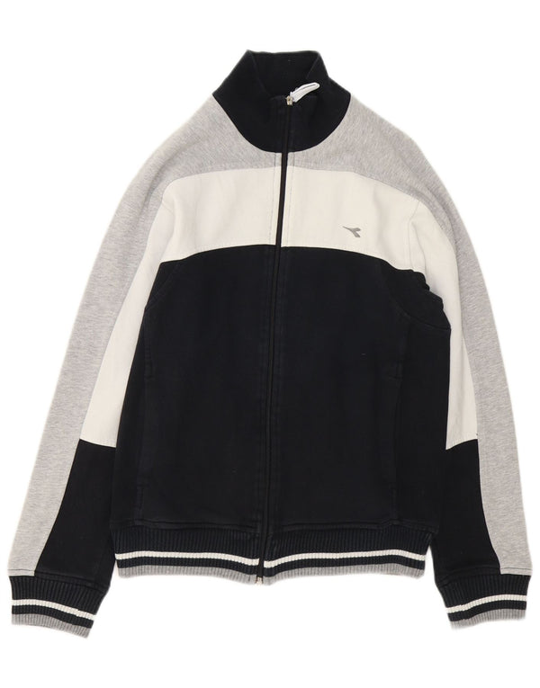 Γυναικεία αθλητική φόρμα Diadora Top Jacket UK 10 Small Black Colourblock Βαμβακερό