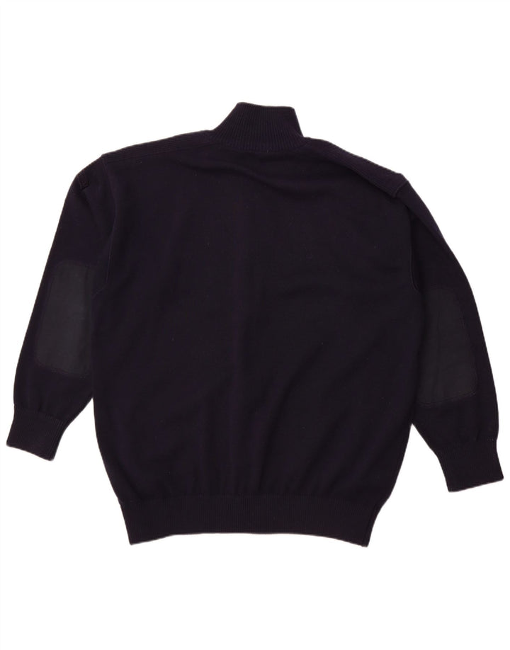 ΜΠΛΕ DRAKE Ανδρικό πουλόβερ ζακέτα XL Μαλλί Navy Blue