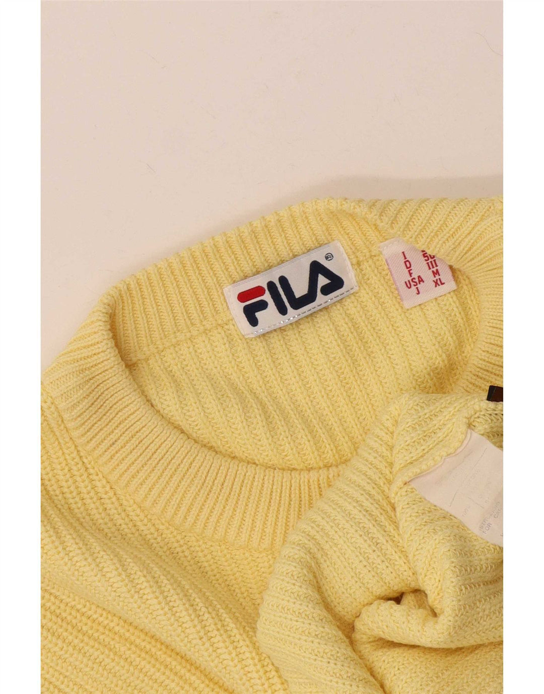 Ανδρικό πουλόβερ Fila Crew Neck Jumper IT 50 Μεσαίο κίτρινο βαμβακερό