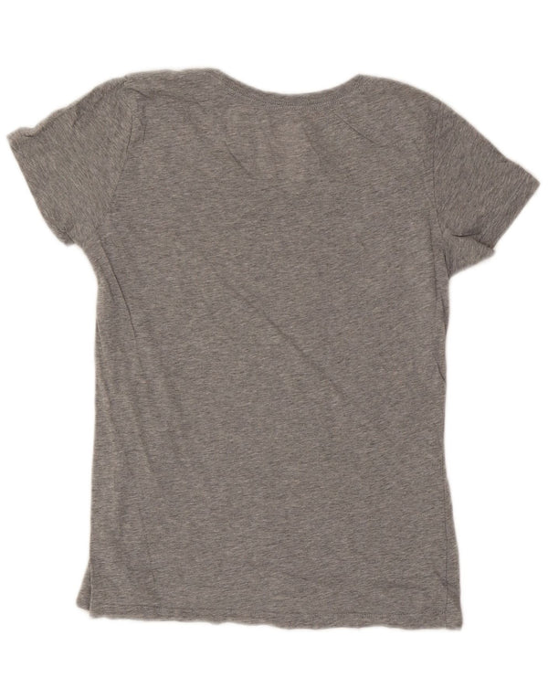 Γυναικείο γραφικό μπλουζάκι Nike Slim Fit Top UK 14 Large Grey Flecked