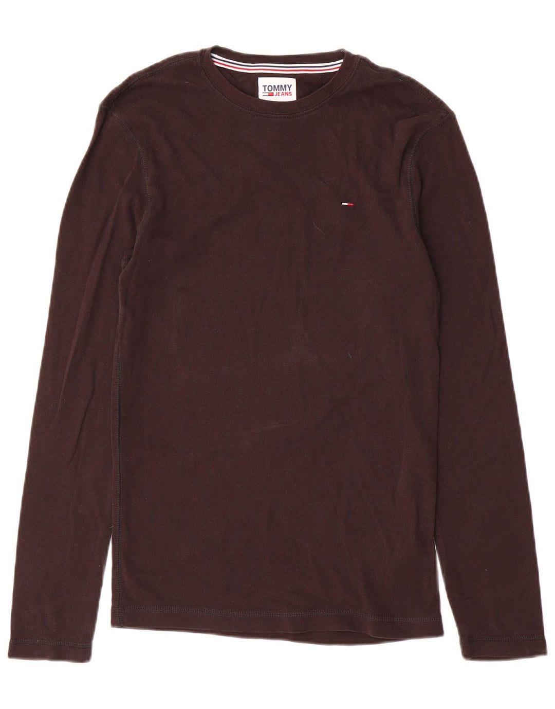Tommy Hilfiger Γυναικείο τοπ μακρυμάνικο UK 12 μεσαίο καφέ βαμβακερό