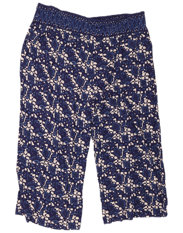 Fat Face Γυναικείο Cropped Παντελόνι UK 24 4XL W46 L26 Navy Blue Geometric