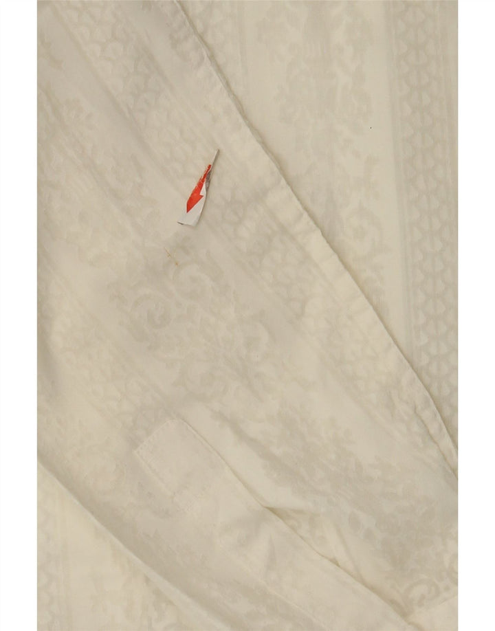 Vintage γυναικείο πουκάμισο UK 12 Medium White Paisley