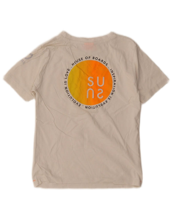 Γραφικό T-Shirt Oakley Boys Top 7-8 ετών μεγάλο λευκό βαμβακερό