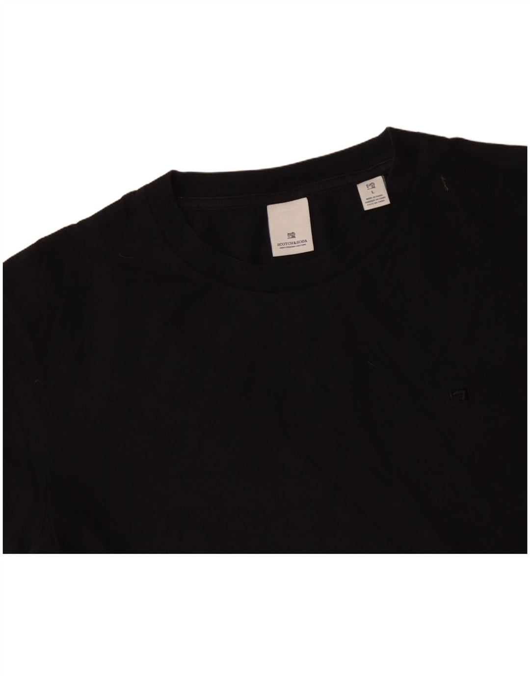 Ανδρικό T-Shirt SCOTCH & SODA Top μεγάλο μαύρο βαμβακερό