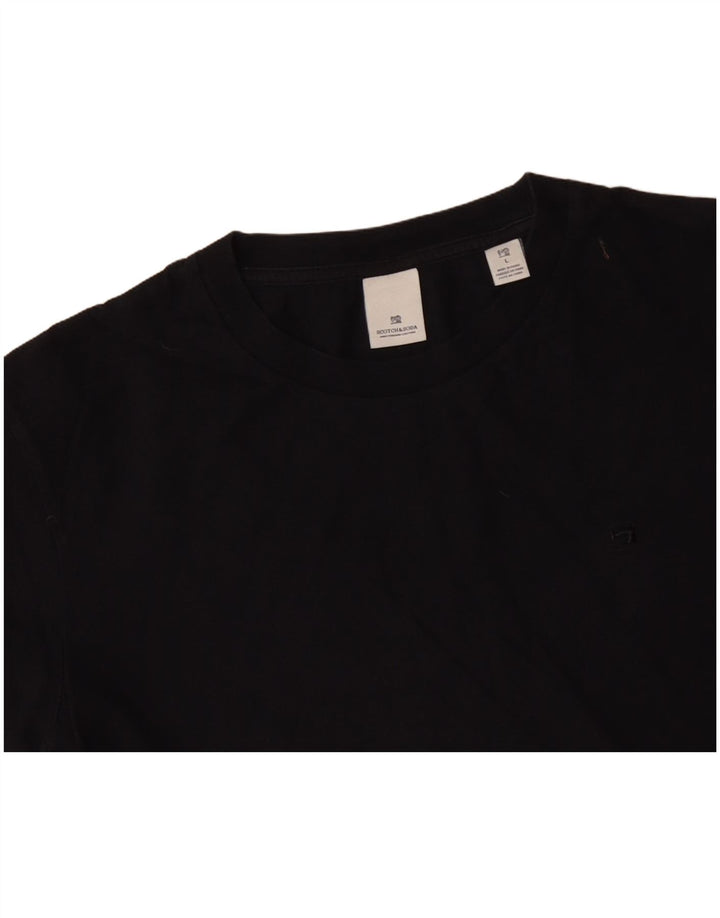 Ανδρικό T-Shirt SCOTCH & SODA Top μεγάλο μαύρο βαμβακερό