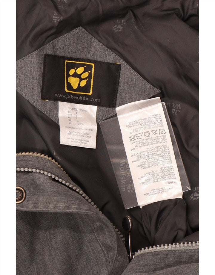 JACK WOLFSKIN Γυναικείο μπουφάν Parka με κουκούλα UK 10 Small Grey Polyester