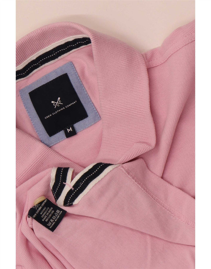 Crew Clothing Ανδρικό πουκάμισο πόλο μεσαίου ροζ βαμβακερό