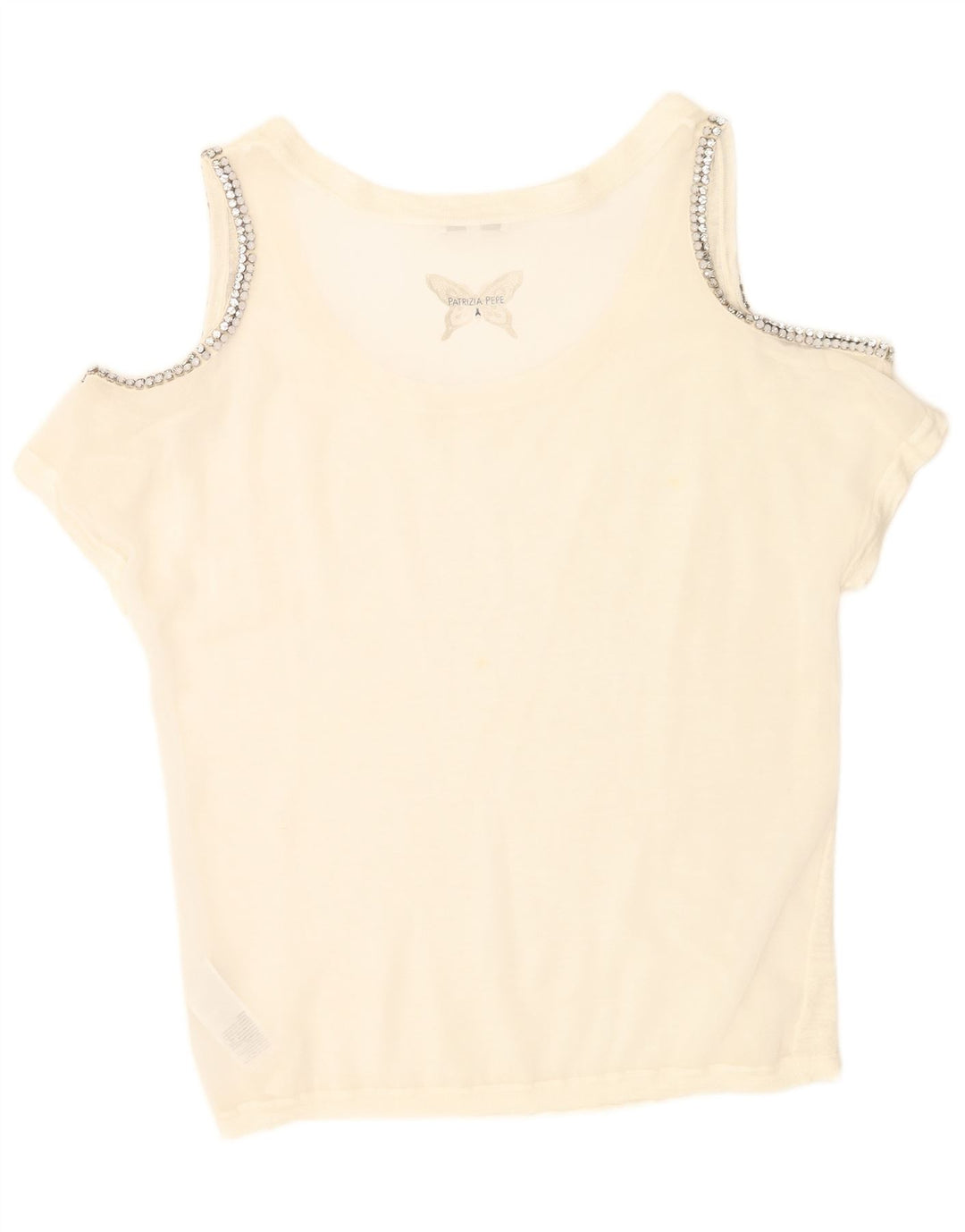 Patrizia Pepe Γυναικείο Oversized Off Shoulder Top US 2 XS White Flax