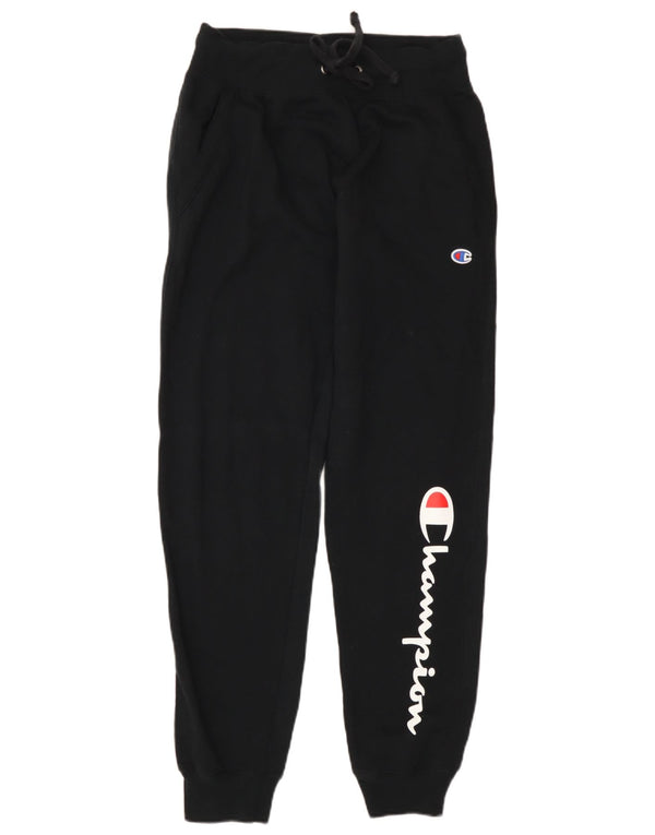 Champion Womens Graphic αθλητική φόρμα παντελόνι Joggers UK 8 Small Black