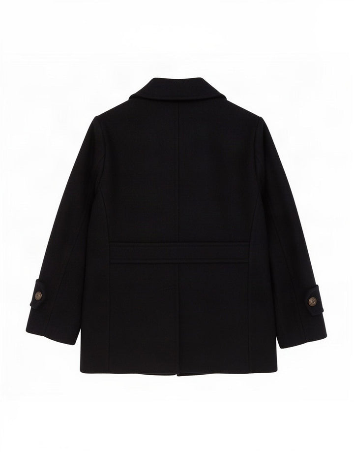 Zara Γυναικείο παλτό μπιζελιού UK 20 2XL Navy Blue Polyester