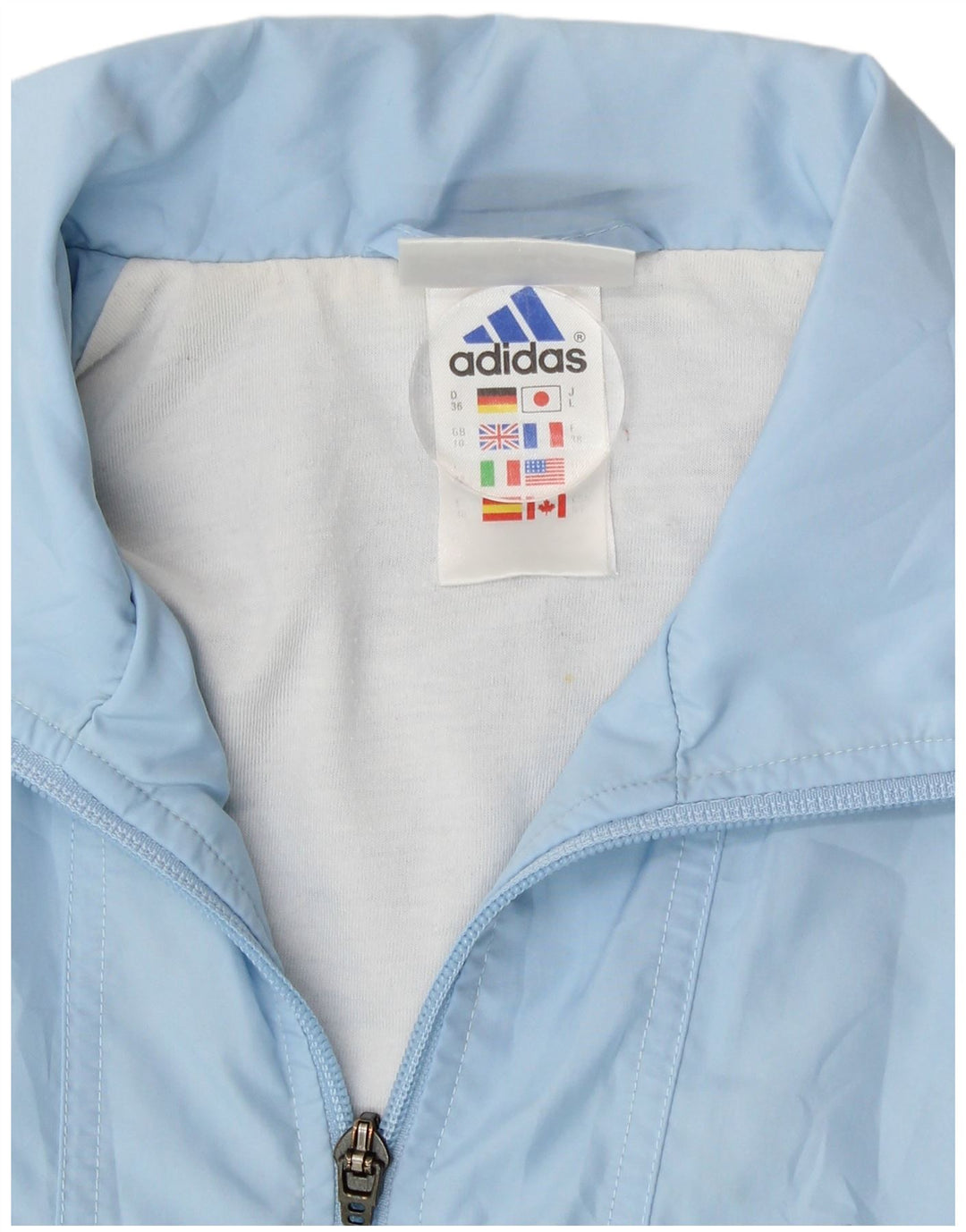 Adidas Γυναικείο μπουφάν βροχής UK 10 Small Blue Polyester