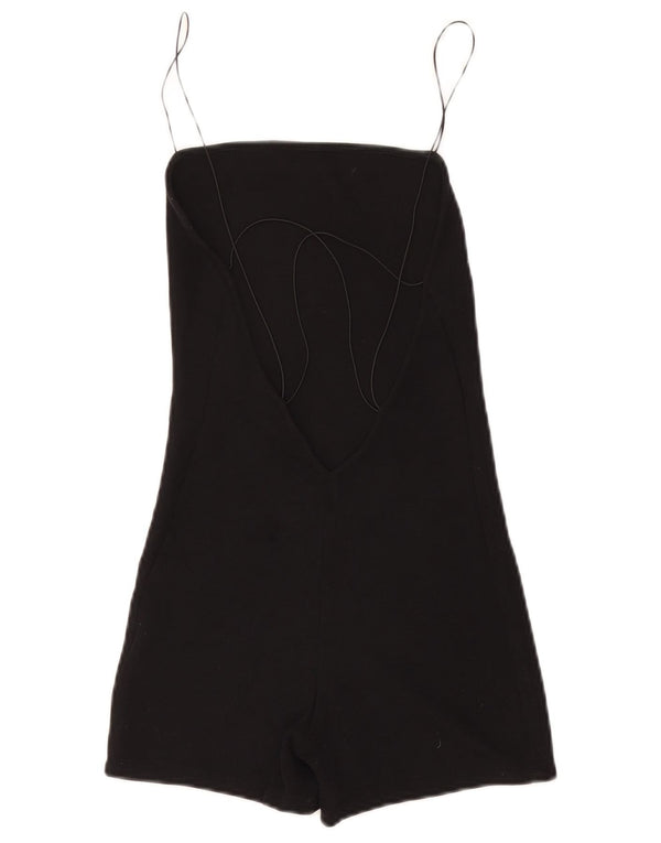 ZARA Γυναικείο Αμάνικο Playsuit UK 14 Μεσαίο Μαύρο Βαμβακερό Μοντέρνο
