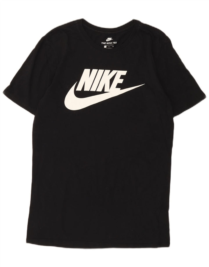 Ανδρικό γραφικό μπλουζάκι Nike, μικρό μαύρο βαμβακερό